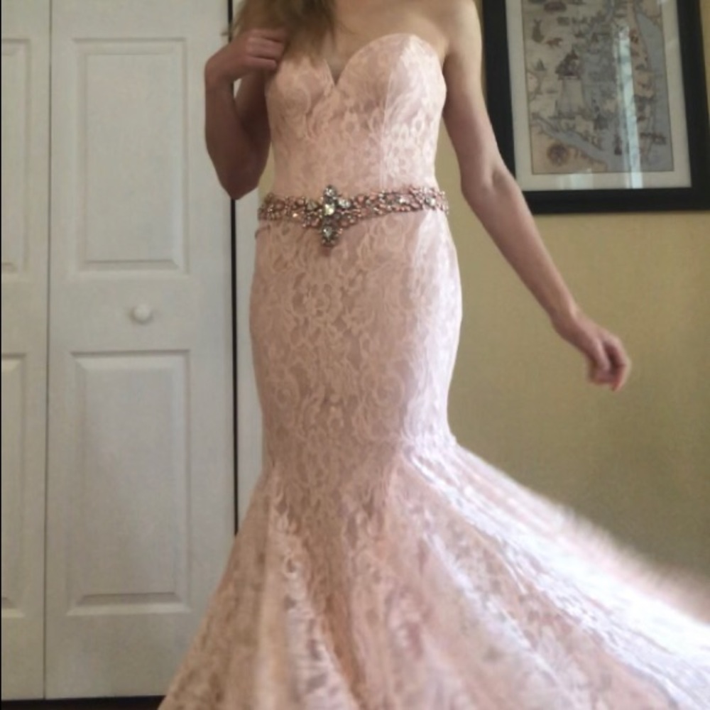 Alyce Prom dress pink lace